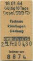 Basel SBB Tecknau Rümlingen Liesberg und zurück - Fahrkarte