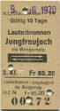 Lauterbrunnen Jungfraujoch via Wengernalp und zurück - Fahrkarte