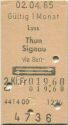 Lyss Thun Signau via Bern und zurück - Fahrkarte