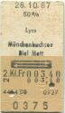 Lyss Münchenbuchsee Biel Mett und zurück - Fahrkarte