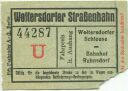 Woltersdorf - Woltersdorfer Strassenbahn - Fahrschein