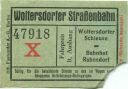 Woltersdorf - Woltersdorfer Strassenbahn - Fahrschein