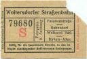 Woltersdorf - Woltersdorfer Strassenbahn - Fahrschein