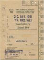 Laufenburg Basel SBB - Fahrkarte - 5 Hin- und Rückfahrten