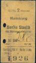 Hamburg Berlin Stadtbahnhof via Büchen-Ludwigslust - 2.Kl Fahrkarte