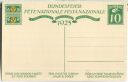 Bundesfeier-Postkarte 1925 - 10 Cts