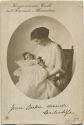 Postkarte - Kronprinzessin Cecilie mit Prinzessin Alexandrine