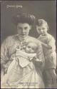 Unsere Kronprinzessin mit ihren Söhnen - Postkarte