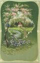 Postkarte - Blumen - Blühender Baum - Veilchen