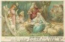 Postkarte - Fröhliche Weihnachten - Engel - Maria und Josef