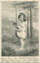 Ansichtskarte - Kind auf der Wiese - Blumen