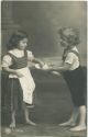 Kinder - Mädchen und Junge mit Zuckertüte - Foto-AK