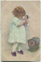 Postkarte - Mädchen mit Puppe