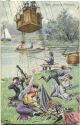 Postkarte - Arthur Thiele - Das gestörte Picknick