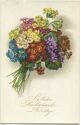 Postkarte - Bunter Blumenstrauss