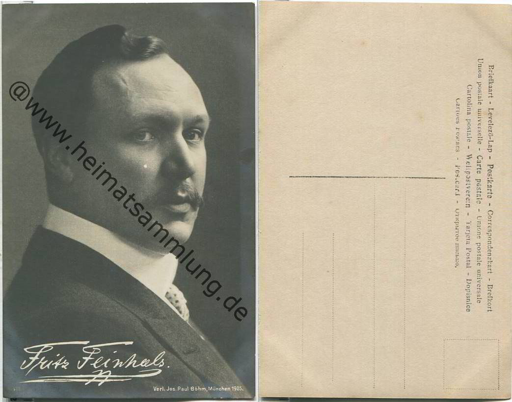 <b>Paul Böhm</b> München 1905 (G31896y) <b>...</b> - 5157-postkarte-fritz-feinhals