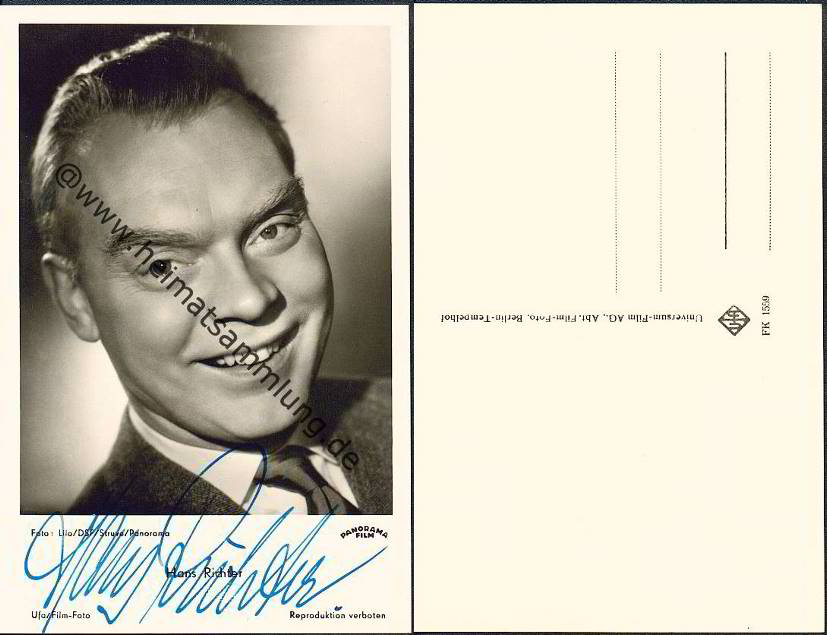 SCHAU4785, Postkarte - Hans Richter - Autogramm