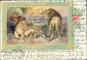 Berber Löwe - beschrieben 1907 - Postkarte