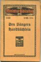 Miniatur-Bibliothek Nr. 1165 - Des Sängers Handbüchlein