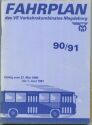 Fahrplan des VE Verkehrskombinates Magdeburg 90/91  - 176 Seiten