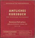 Amtliches Kursbuch - Deutsche Demokratische Republik Sommerfahrplan 1955