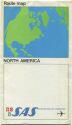 SAS Scandinavian Airlines 1975 - Route map North America - Faltblatt