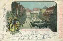 Postkarte - Leipzig - Aufzug der ersten Wache am Naschmarkt