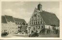 Grimma - Rathaus mit Marktplatz - Foto-AK 50er Jahre