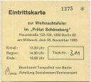 Berlin - Weihnachtsfeier im Prälat Schöneberg - Eintrittskarte
