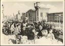 Postkarte - Stalinallee - Terrasse Caf Warschau