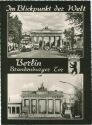 Berlin - Brandenburger Tor - einst und jetzt - Foto-AK