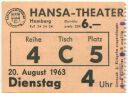 Hamburg - Hansa-Theater - Eintrittskarte