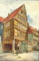 Alt Heidelberg - Das Pfeilerhaus am Andreasplatz - nach einem Aquarell von R. Heyer
