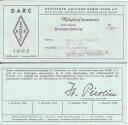 QSL - Funkkarte - Mitgliedsausweis - unterschrieben Picolin - 1962