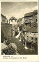 Ansichtskarte - Saarburg - Wasserfall des Leukbaches mit alten Mühlen