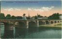 Postkarte - Saarbrücken - Alte Brücke - Kaiser Wilhelm Denkmal