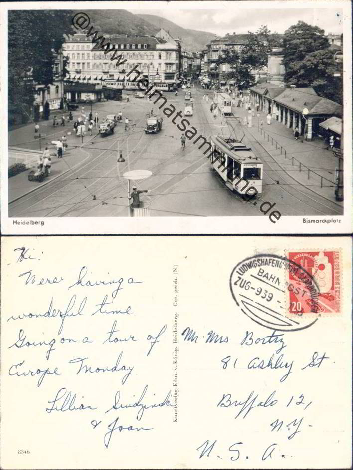 alte Postkarte Heidelberg