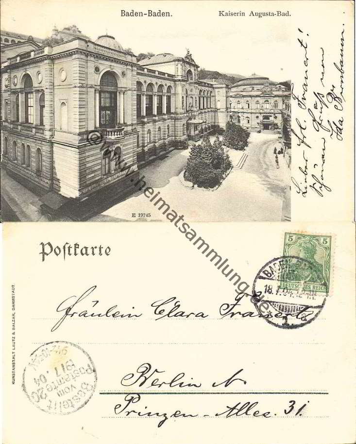 Historische Ansichtskarten Baden Baden 01