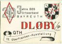 QSL - QTH - Funkkarte - DL0BY - Bayreuth