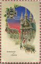 Postkarte - Strassenkampf in Löwen - Leuven - Louvain 1914 - Relief- Durchscheinkarte