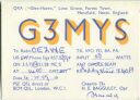 QSL - QTH - Funkkarte - G3MYS - Great Britain