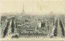 Postkarte - Paris - Panorama pris de l'Arc de Triomphe sur la Tour Eiffel