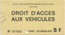 Ville des Saintes-Maries-de-la-Mer  - Droit d'acces aux Vehicules - Tarif