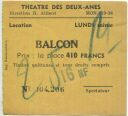 Paris - Theatre des Deux-Anes - Direction H. Alibert - Balcon - Prix