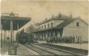 Postkarte - Amagne-Lucquy - la gare - Bahnhof - Feldpost