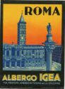 Roma - Albergo Igea - Via Principe Amedeo 97 - Hotel Sticker