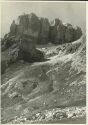 Auf dem Weg zur Pordoi-Scharte 1935 - Foto 8cm x 11cm