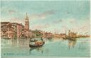 Venezia - Canal Grande - Alberghi - Künstlerkarte signiert Menegazzi