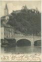 Postkarte - Luxembourg - Vianden - Le pont et le chateau