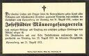 Ansichtskarte - Josefstädter Männergesangverein - Spannberg am 21. August 1921